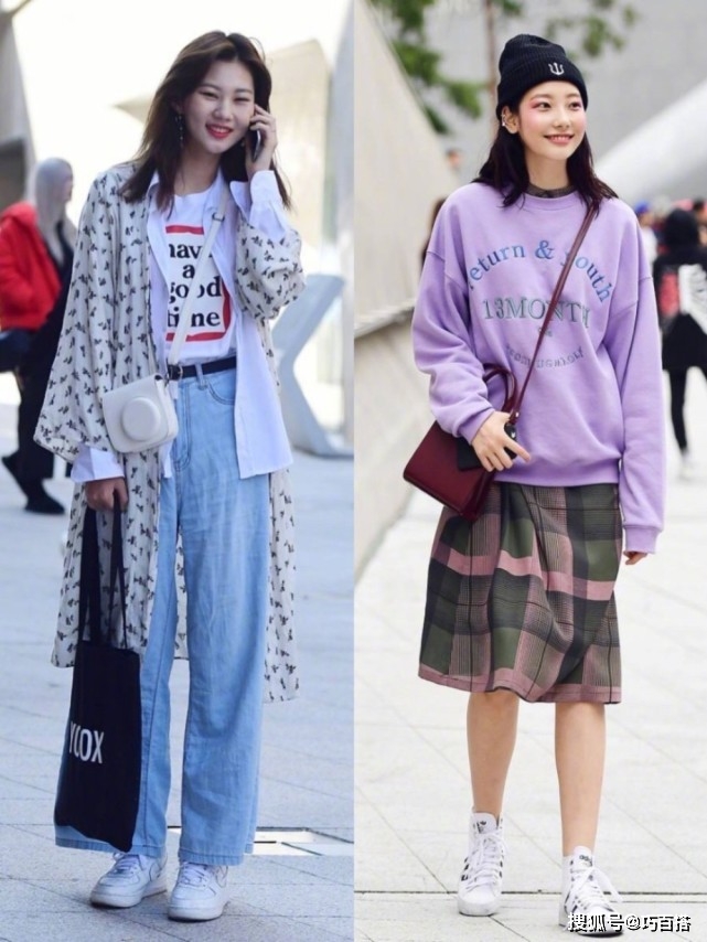 韩国女生也太会穿了！春季街头变秀场，信手拈来都是时尚画报